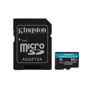 64GB microSDXC Canvas Go Plus Gen4 200MB/s A2 U3 V30 + ADP
