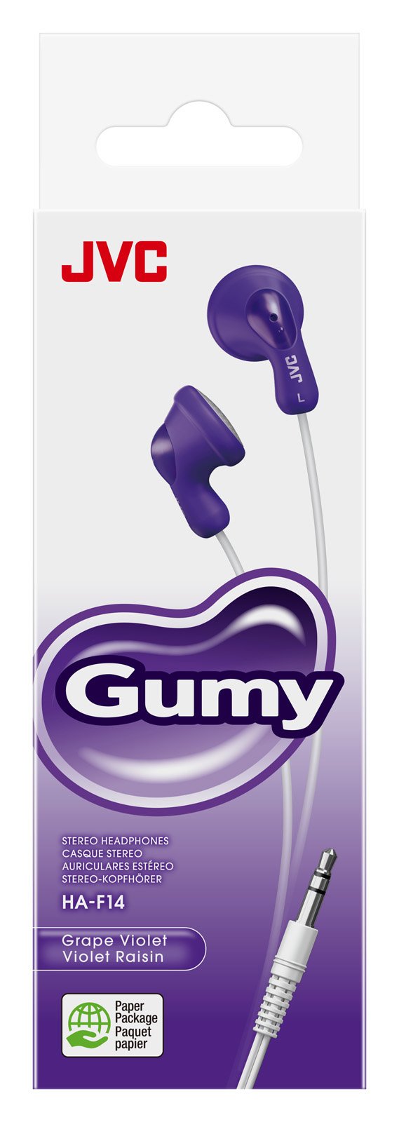 HA-F14 Gumy In-Ear -kuulokkeet johdotettu violetti