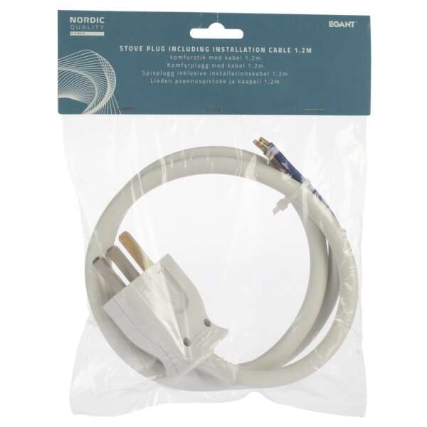 Hellaan pistoke asennuskaapelilla, 1,2 m