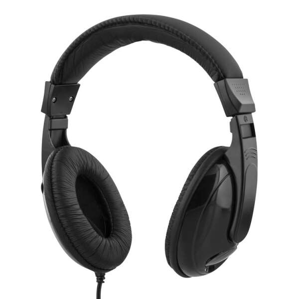 HL-51C-kuulokkeet äänenvoimakkuudensäädöllä, USB-C, musta