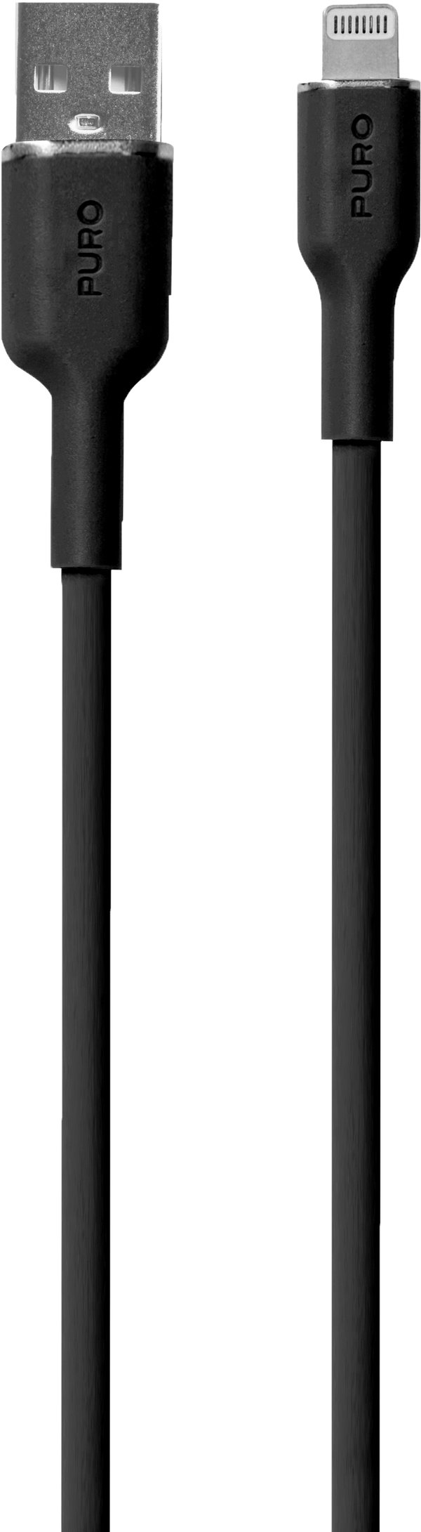 ICON SOFT -kaapeli USB-A:sta Lightningiin, 1,5 m, musta