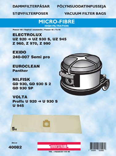 Imurointipussit Nilfisk GD 930 syntet 5 kpl