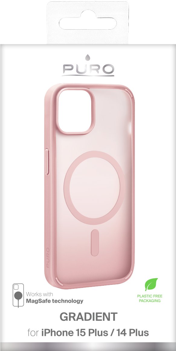 iPhone 15 Plus -kotelo GRADIENT, vaaleanpunainen