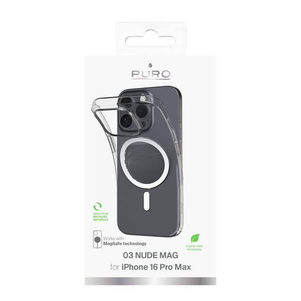 iPhone 16 Pro Max 0,3 MAG TPU -taustakansi, läpinäkyvä