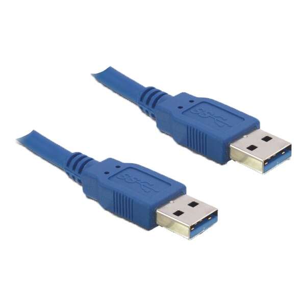 Kaapeli USB 3.0 Type-A uros USB 3.0 Type-A uros, 1m, sininen
