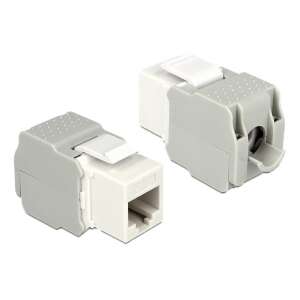 Keystone-moduuli RJ45-pistoke > LSA Cat.6 UTP valkoinen