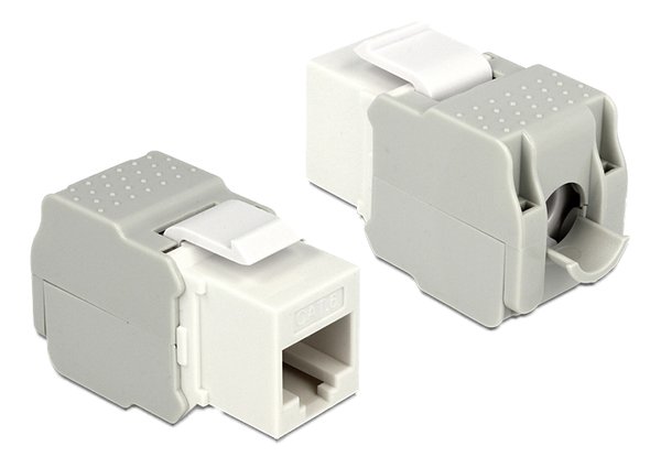Keystone-moduuli RJ45-pistoke > LSA Cat.6 UTP valkoinen