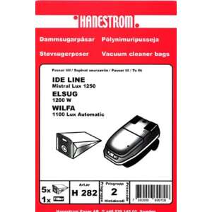 Pölypussi sopii Ide-linjan Mistral lux 5p-malliin.