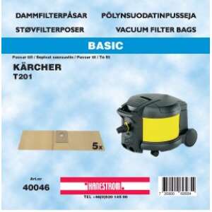 Pölypussi sopii Kärcher T201 5p -malliin.
