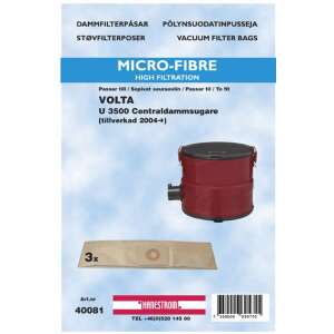 Pölypussit sopivat Volta U3500:lle