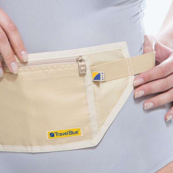 Rahavyö, RFID-suojattu, sekoitus väriä Beige & Musta