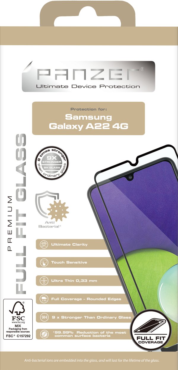 Samsung Galaxy A22 4G Full Fit Glass Black
