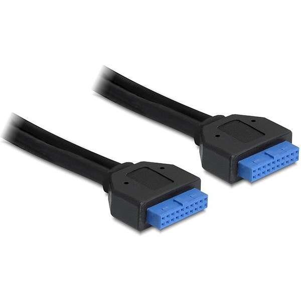 Sisäinen kaapeli USB 3.0:lle, IDC20 ma - ma, 0,45 m, musta