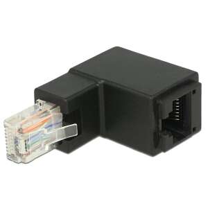 Sovitin RJ45-pistoke kulmikas > RJ45-liitin Cat.6 UTP