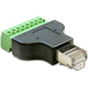 Sovitin RJ45 uros > Liittimille 8 nastaa 2-osainen