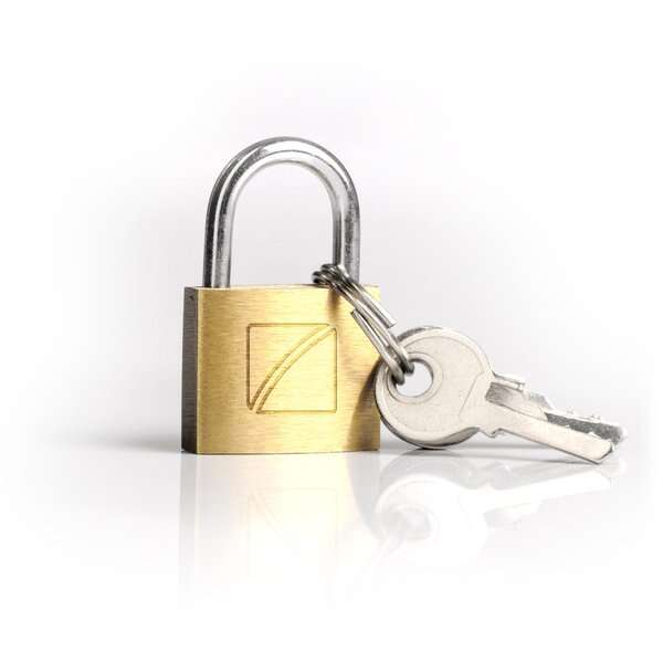 Turvallisuuslaukku Lukko, 20 mm - massiivinen messinki