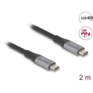 USB 40 Gbps -kaapeli USB-C uros-uros PD 3.1 240W E-Marker 2m