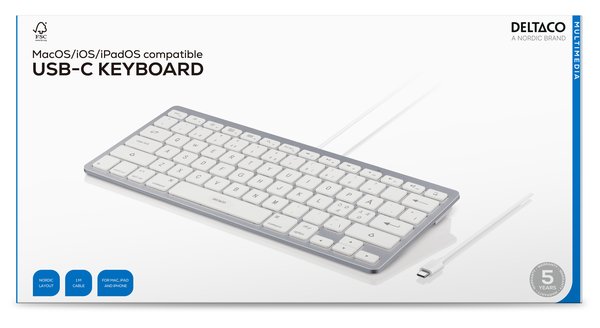 USB-C-näppäimistö iOS/MacOSille