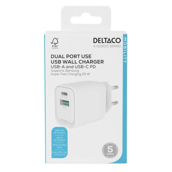 USB GaN seinälaturi 1x USB-A 18 W