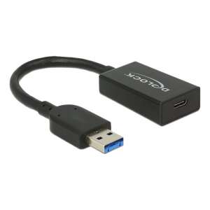 USBC naaras USBA uros sovitin USB 3.1 Gen 2 10 Gbps musta
